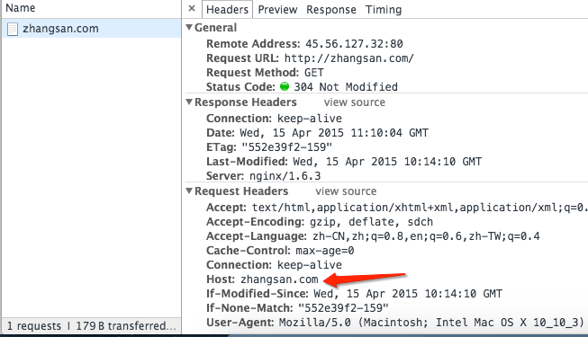 host information http request
