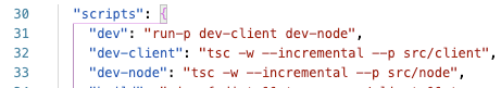 package.json scripts